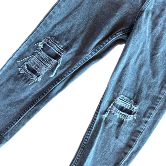 George Girls Black Distressed Jeans Size 6 - Picture 2 of 4